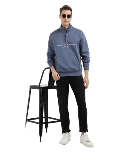 Quarter-Zip Embroidered Sweatshirts