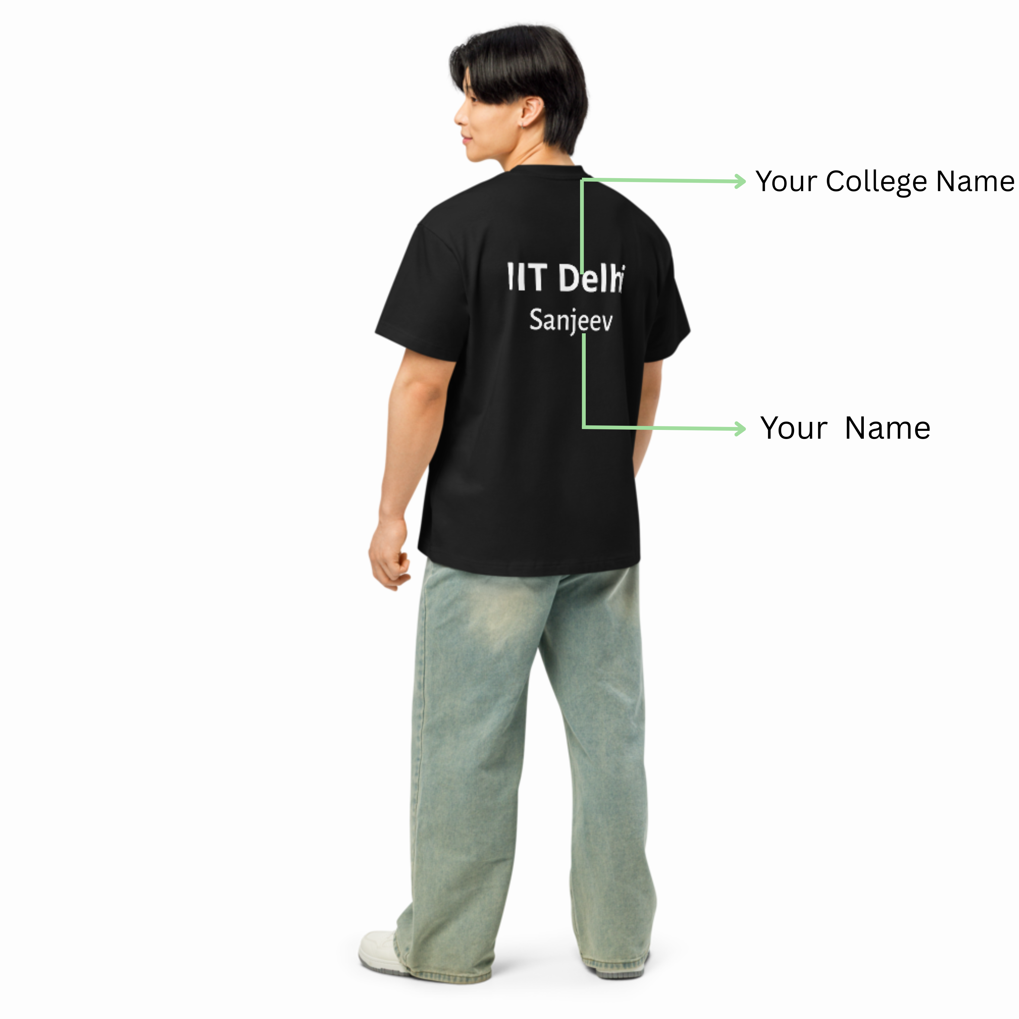Custom College Logo cotton half sleeves T-Shirts
