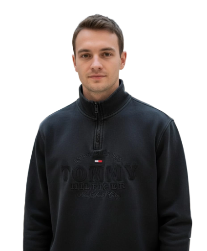 Quarter-Zip Embroidered Sweatshirts