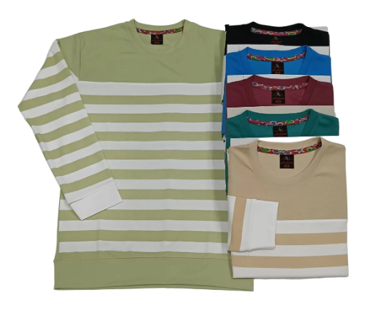 Striped Long-Sleeve Cotton Shirt