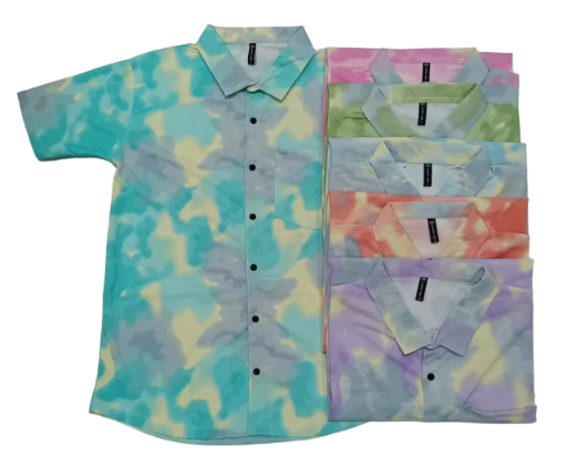 Floral Colorful Short Sleeve Casual Shirt