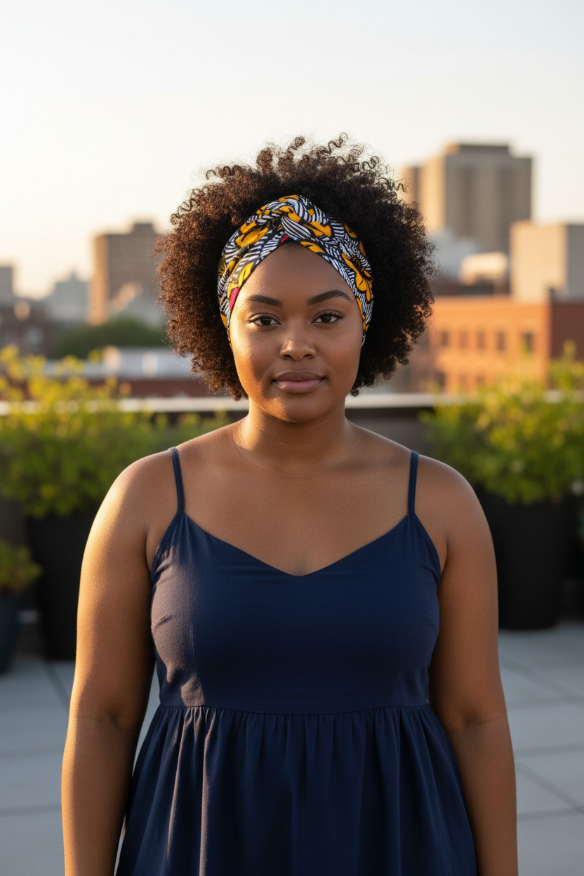 Headband Fleurs de Mariage - Jaune & Rouge