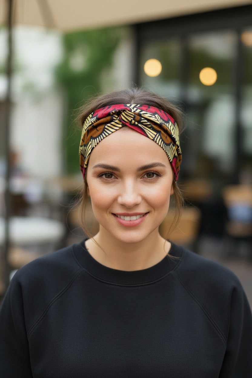 Headband Fleurs de Mariage - Bordeaux & Marron