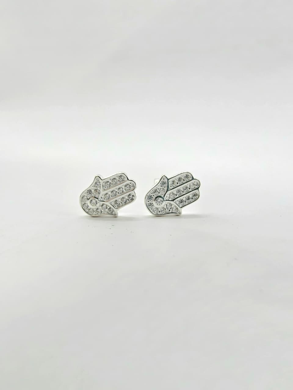 Aretes mano de Fátima con cristales