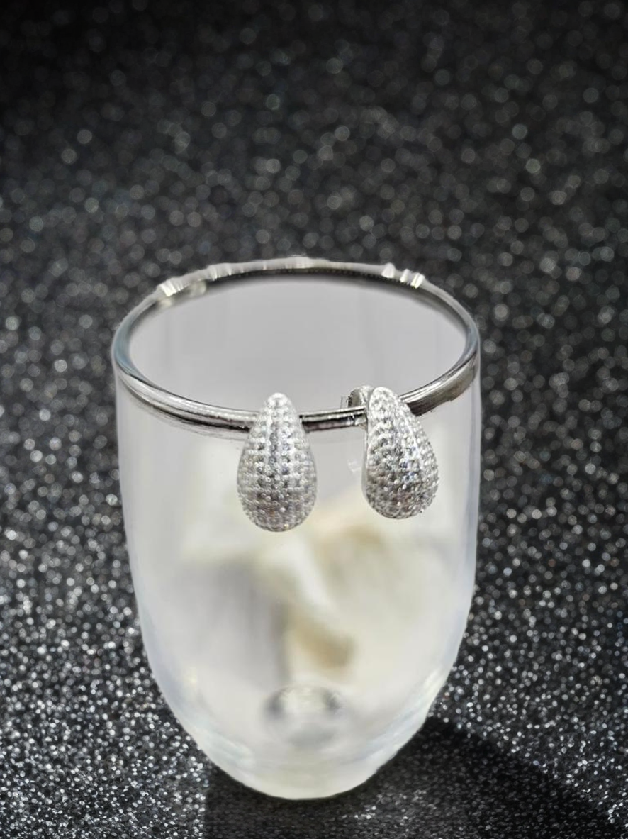 Pendientes de plata con circonitas
