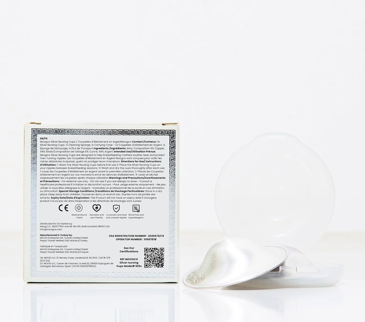 Moogco The Original Silver Nursing Cups