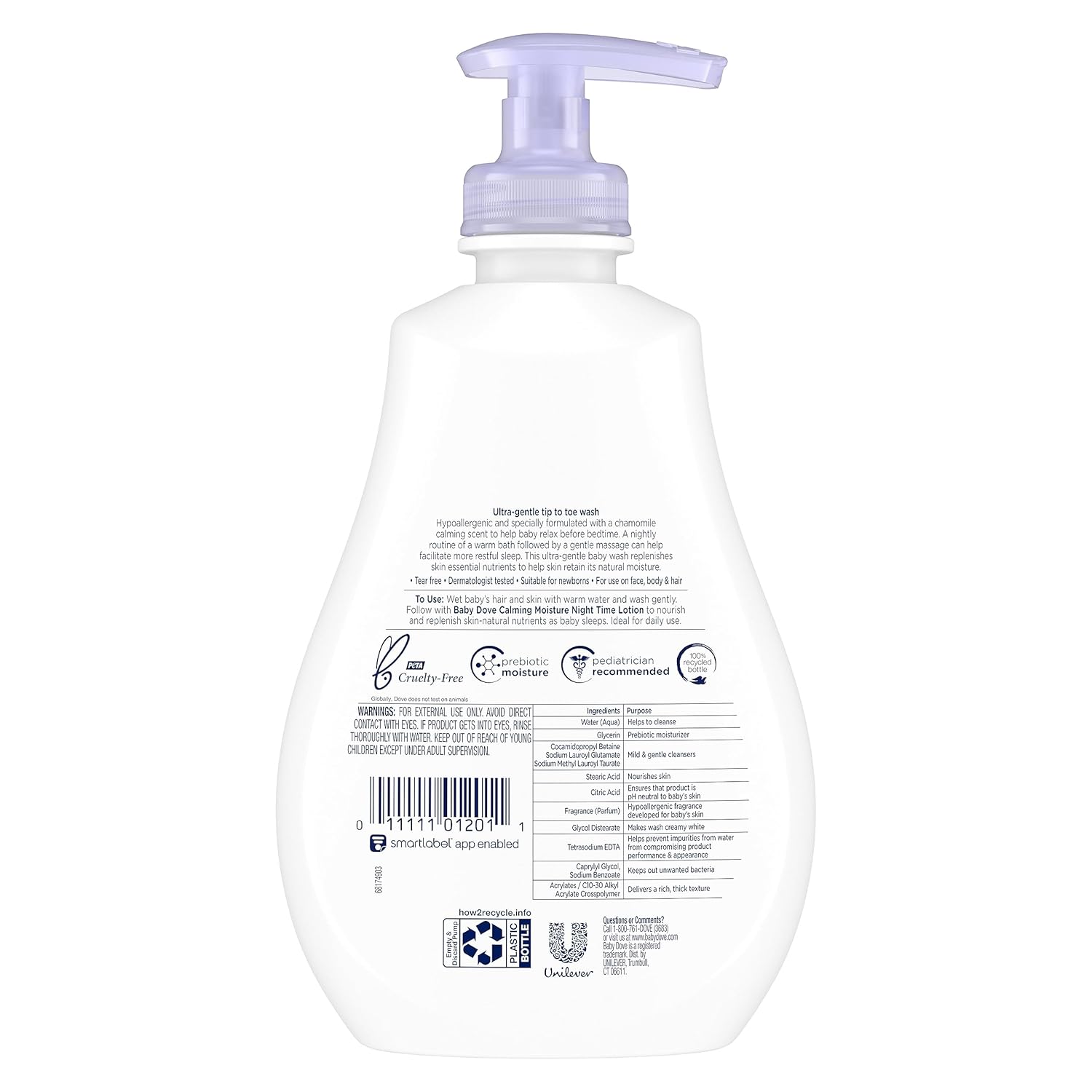 Baby Dove Sensitive Skin Care Baby Wash Calming Moisture