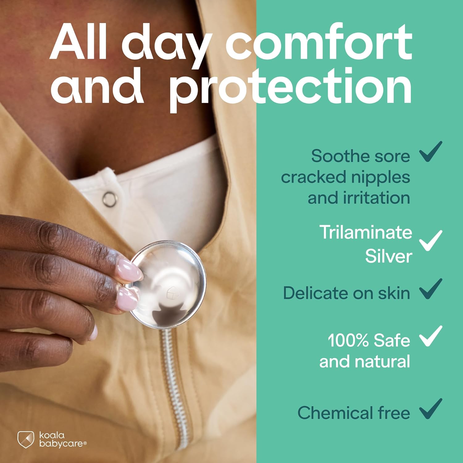 Koala Babycare The Original Silver Nursing Cups