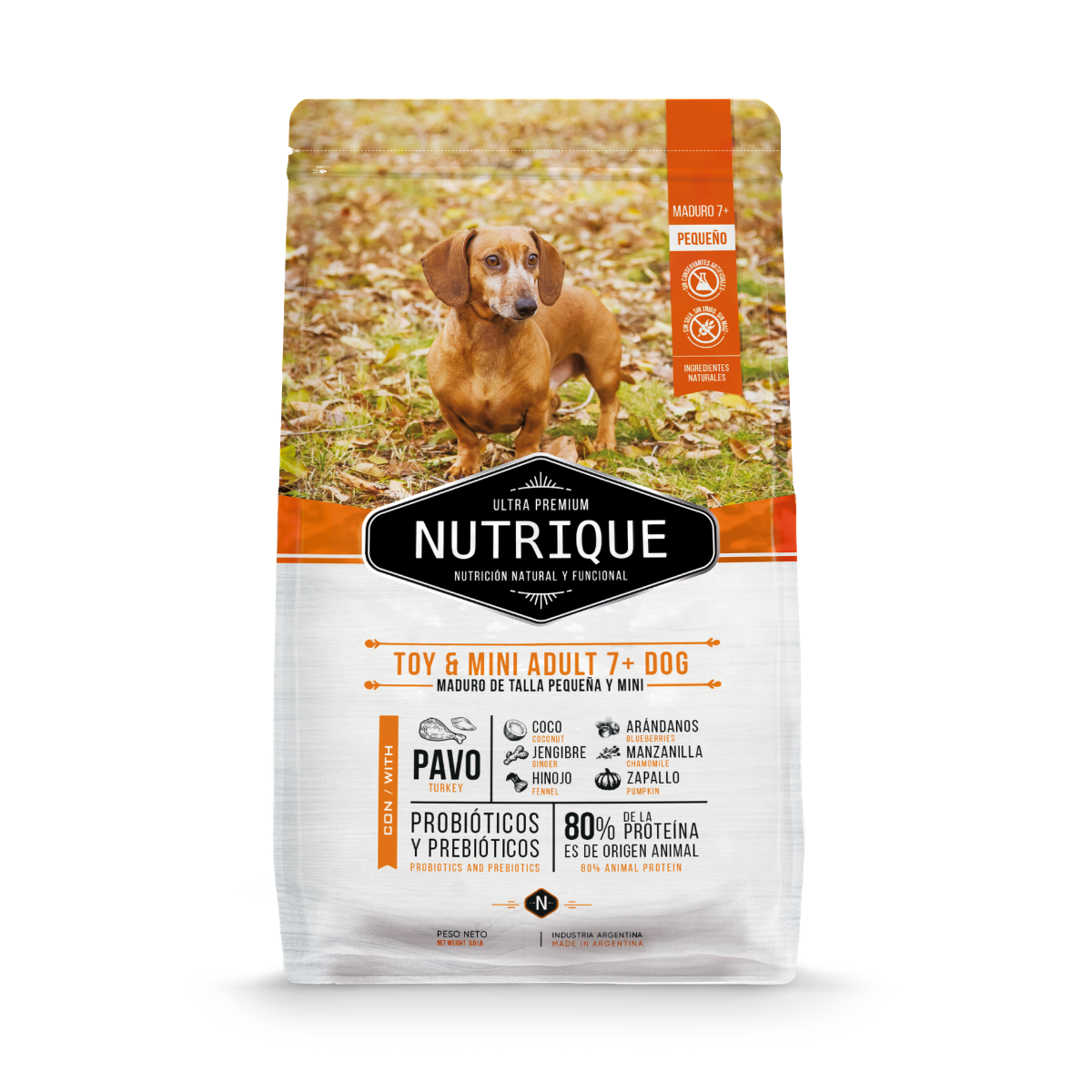 Nutrique toy & mini adult 7+ dog