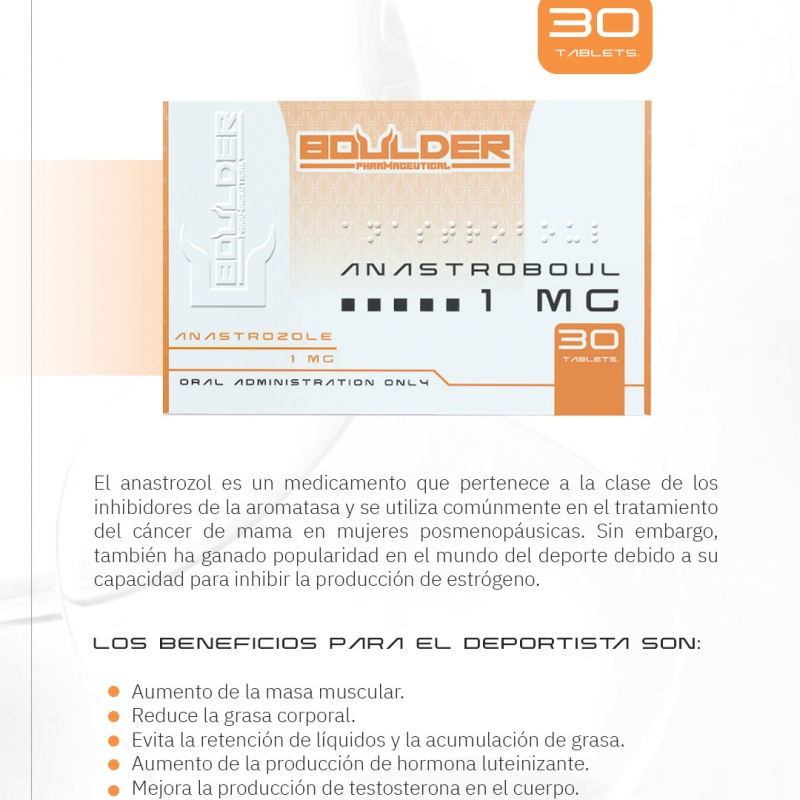 Anastrobole 1mg - 30 tabletas