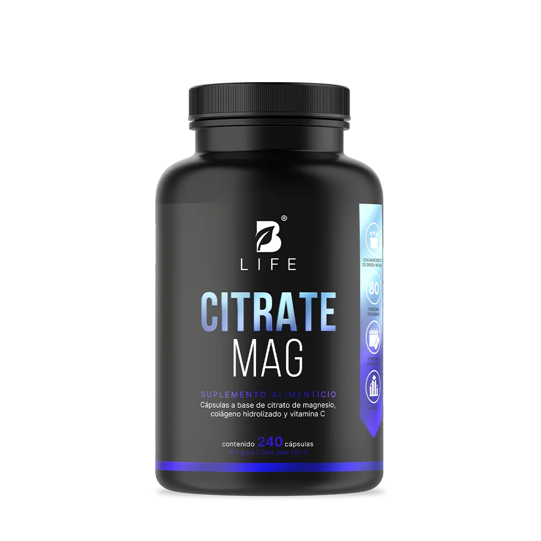 Citrate Mag B Life® – Magnesio de alta absorción con Vitamina C y Colágeno
