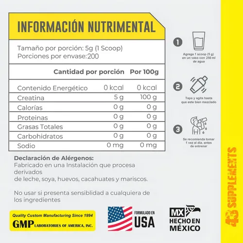 Creatina Monohidratada 1 kg