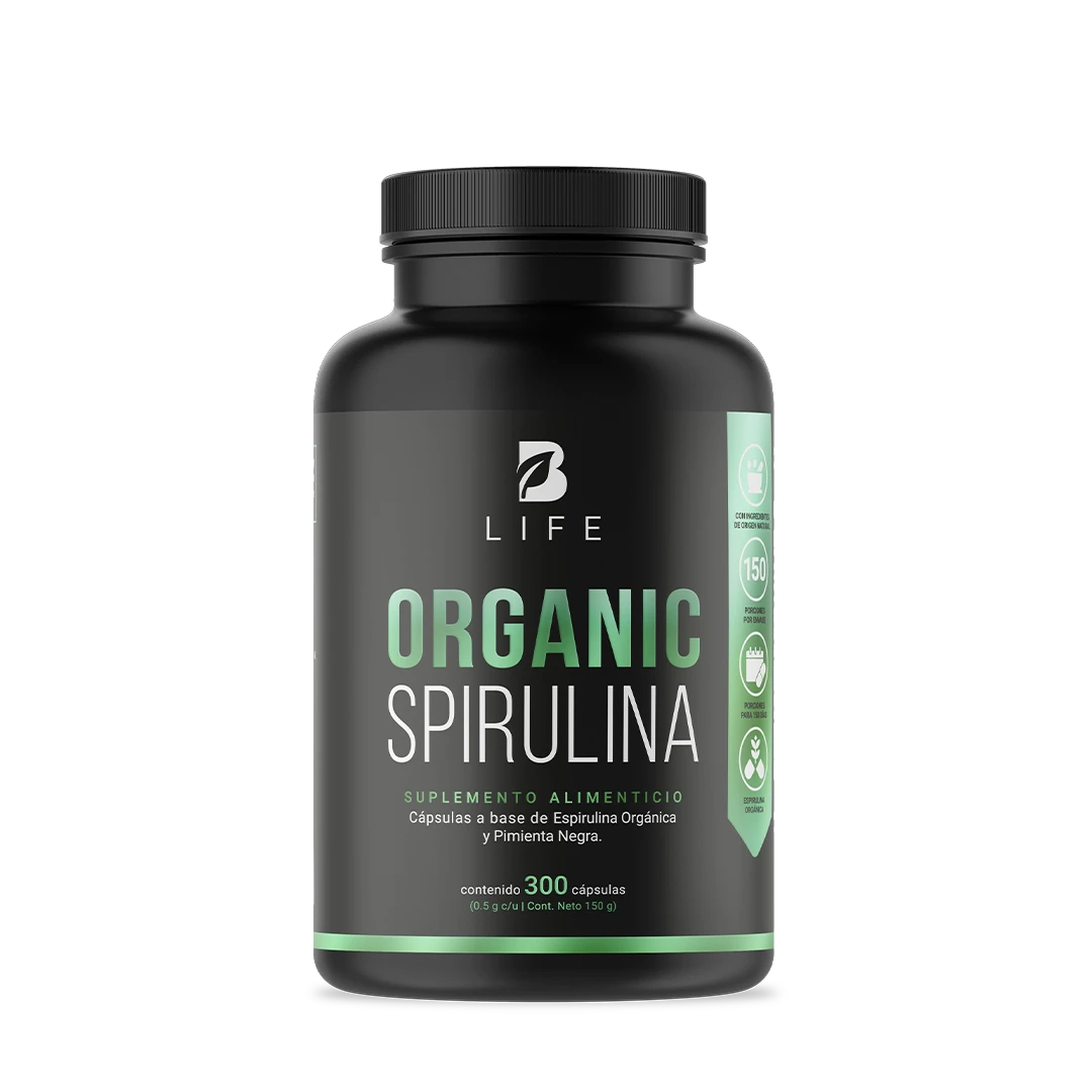 Organic Spirulina B Life® – Nutrición natural en cada cápsula