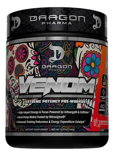 Dragon Pharma Venom – 40 Servings – Sabor Mangonada