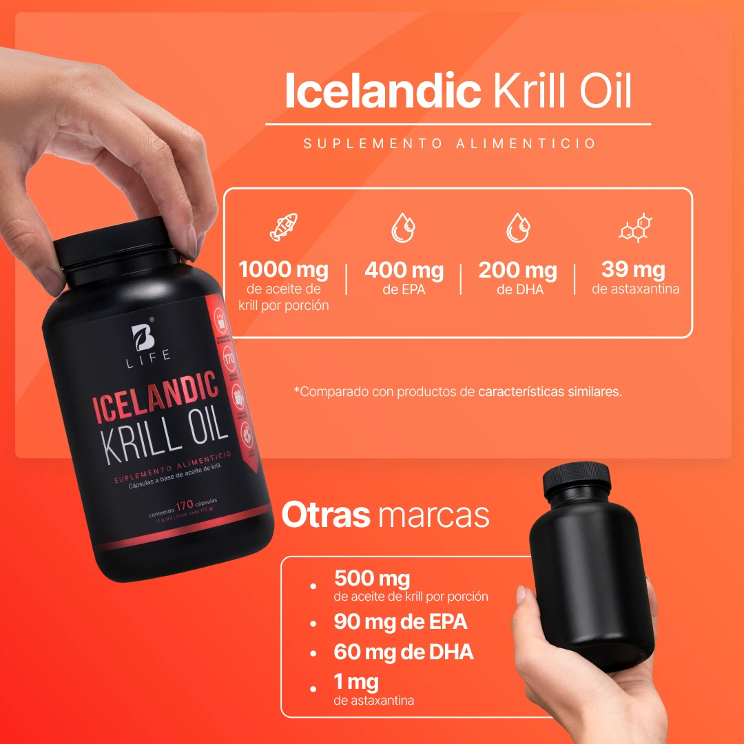 Icelandic Krill Oil B Life® – Omega-3 puro con Astaxantina
