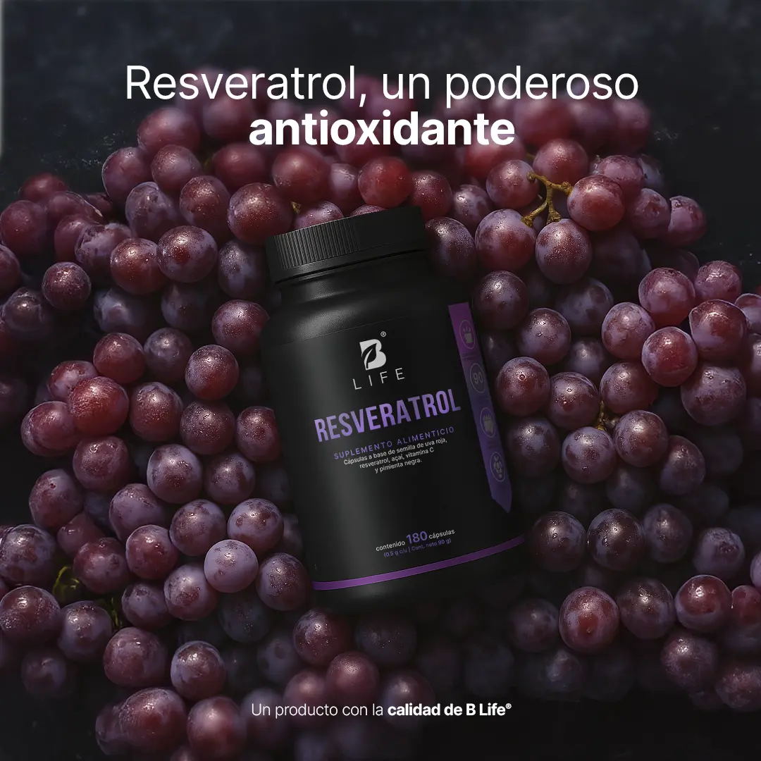 Resveratrol B Life® – Antioxidante avanzado con uva, açaí y vitamina C