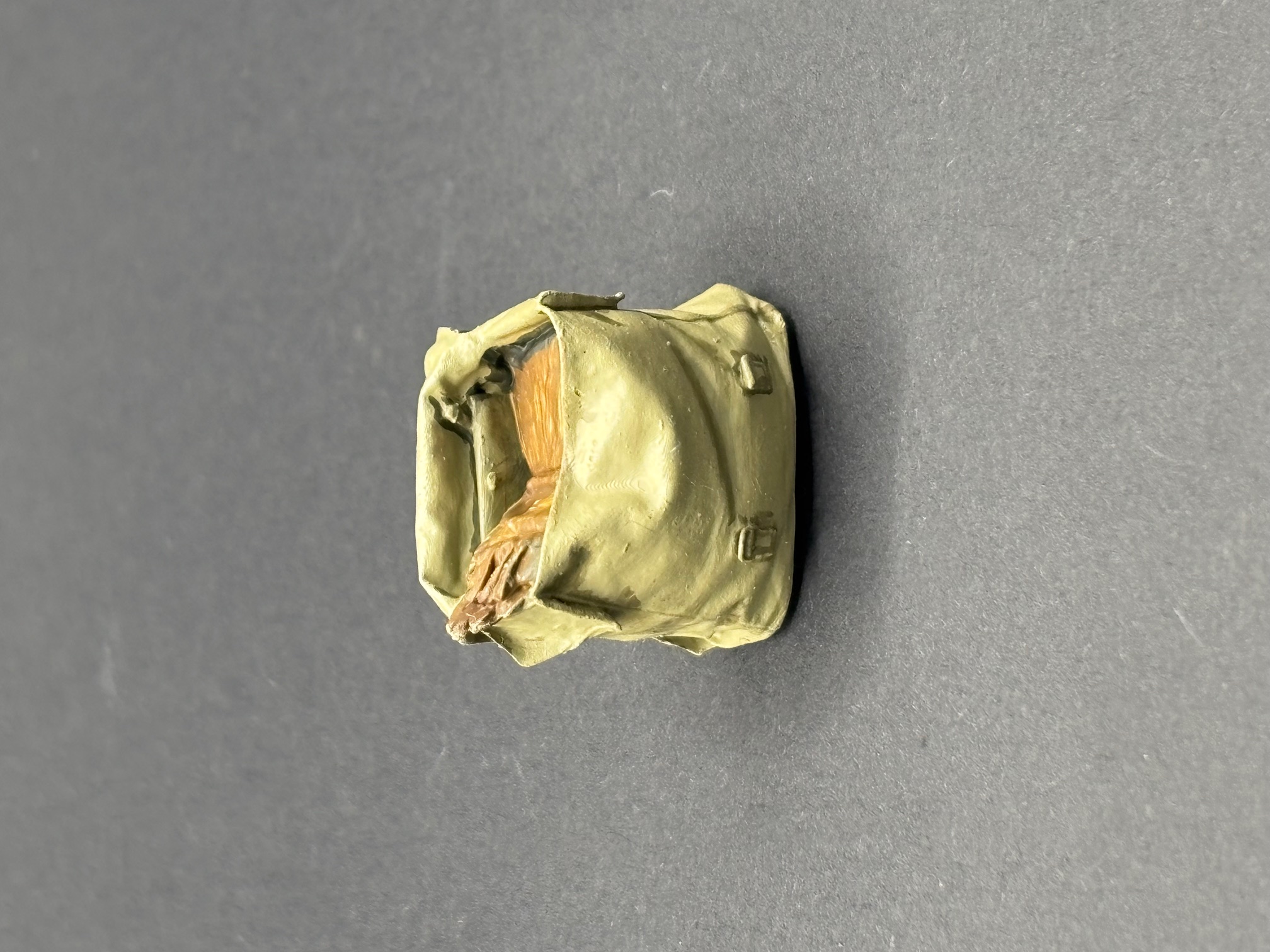 37 pack open free standing showing leather gauntlets