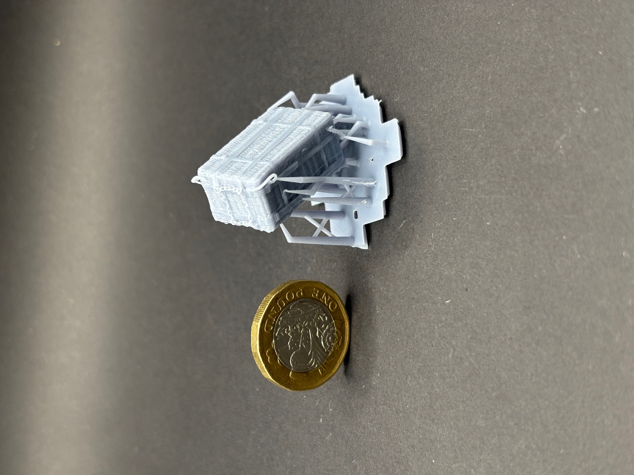 Airborne Drop Basket complete with straps standing on end