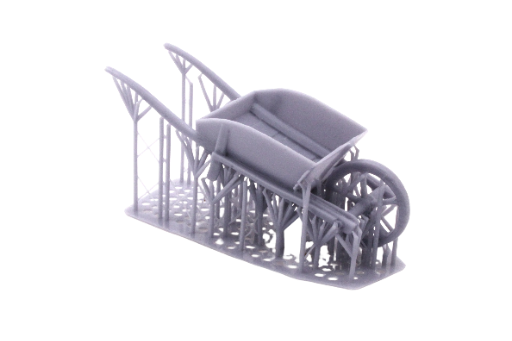 Traditional wooden wheelbarrow