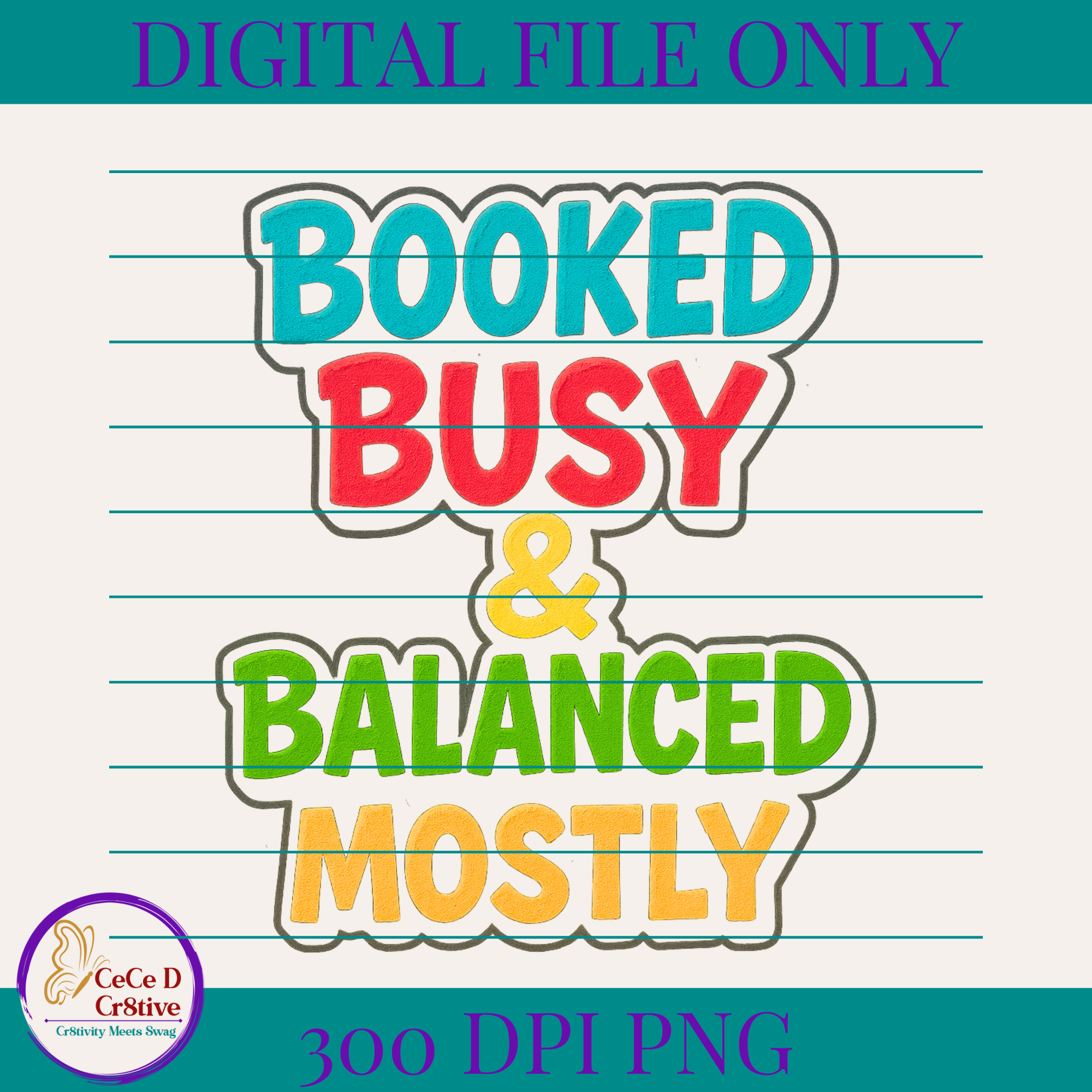 Booked n Busy PNG