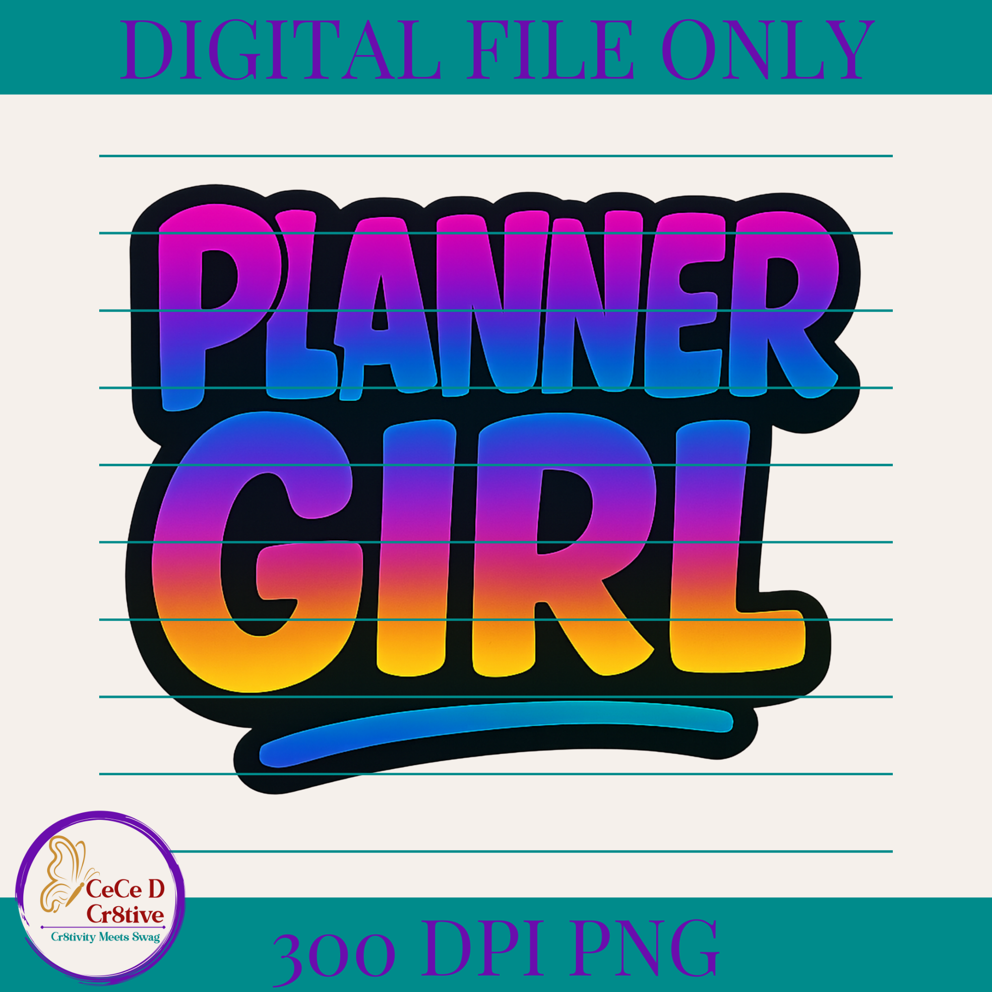 Planner Girl PNG
