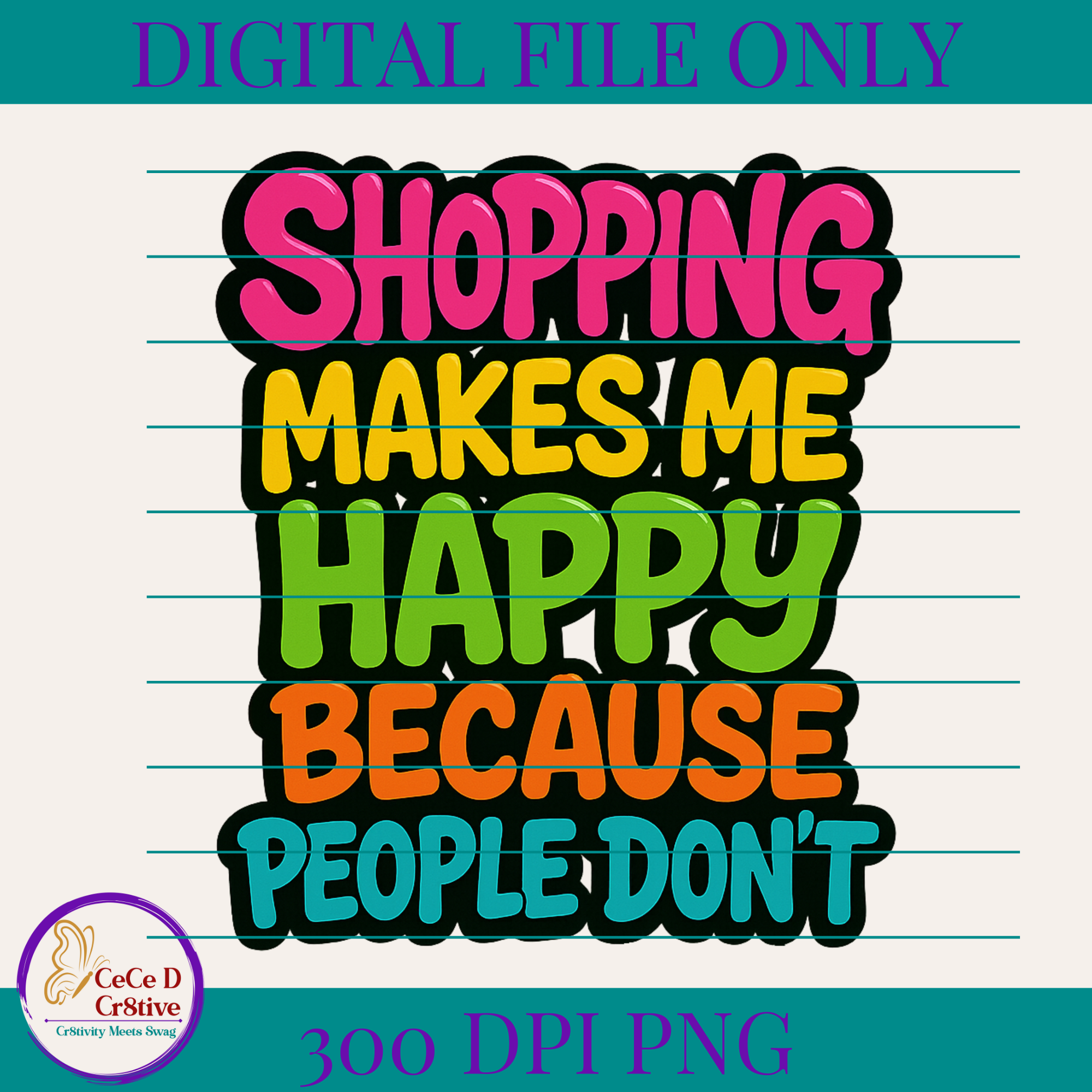 Shopping Makes Me Happy PNG
