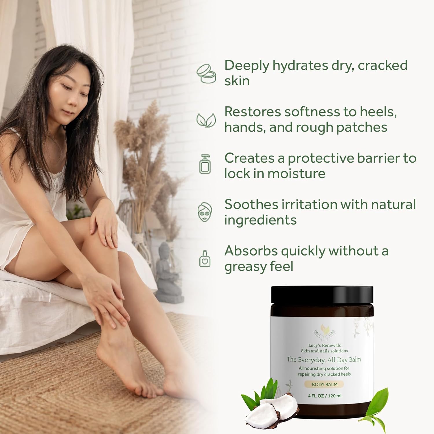 The Everyday, All Day Balm – Intense Moisturizer for Cracked Heels, Dry Skin & Body Care