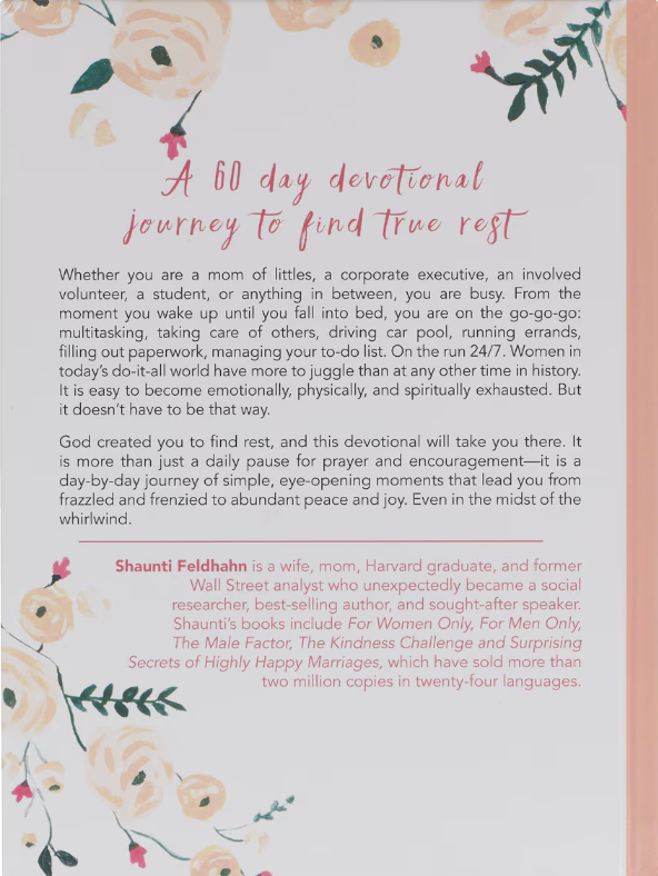 Find Rest Pink Floral Hardcover Devotional