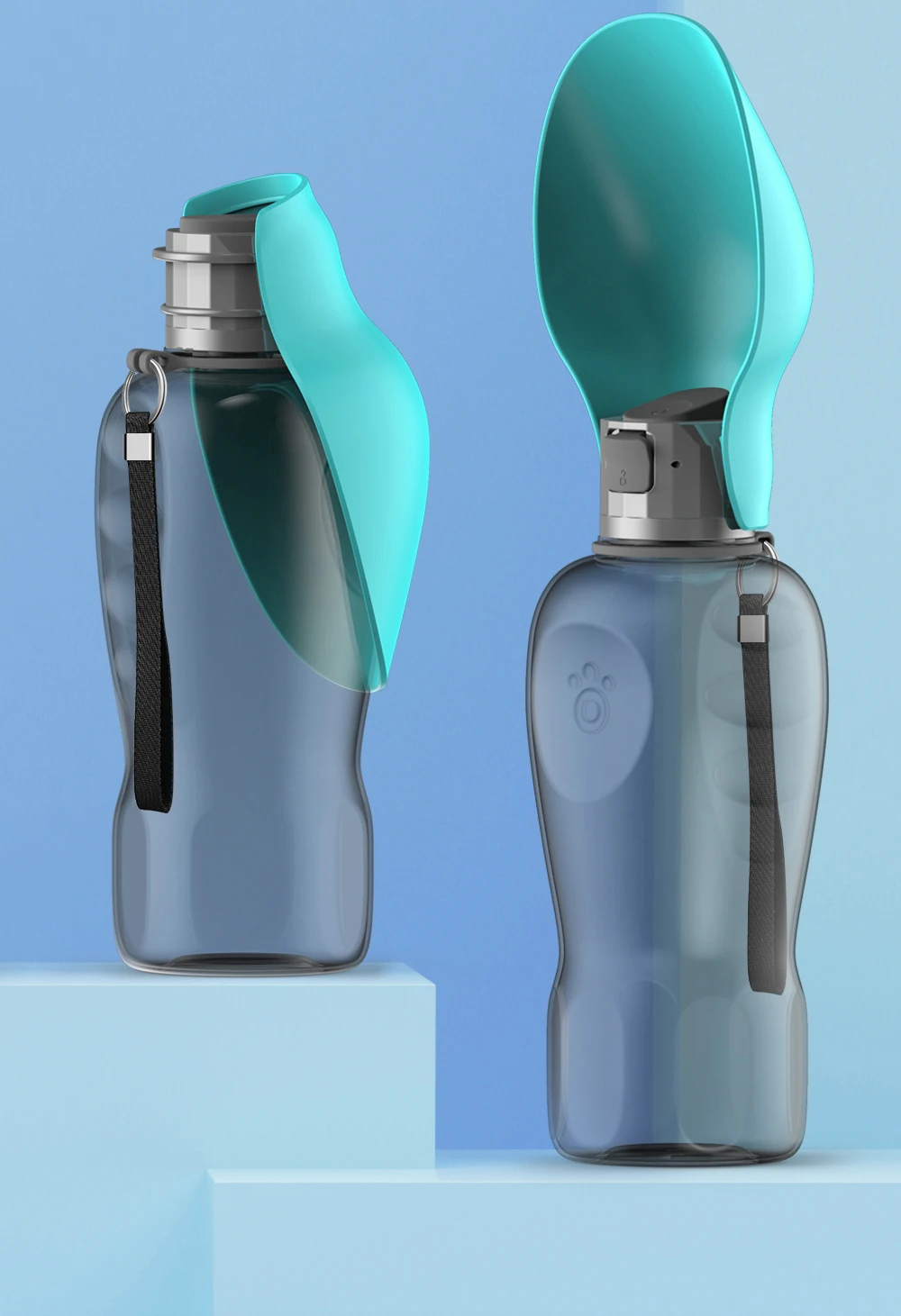 🐶 Portable Dog Water Bottle Dispenser – Leak-Proof with Built-In Bowl