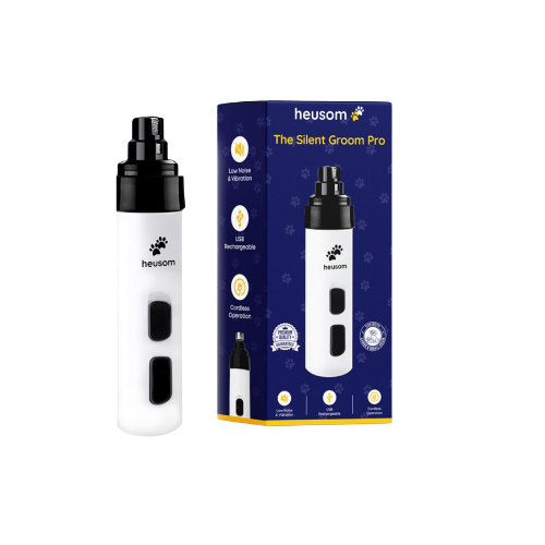 Silent Groom Pro Pet Nail Grinder | Whisper Quiet Claw Trimmer for Dogs, Cats and Other Animals