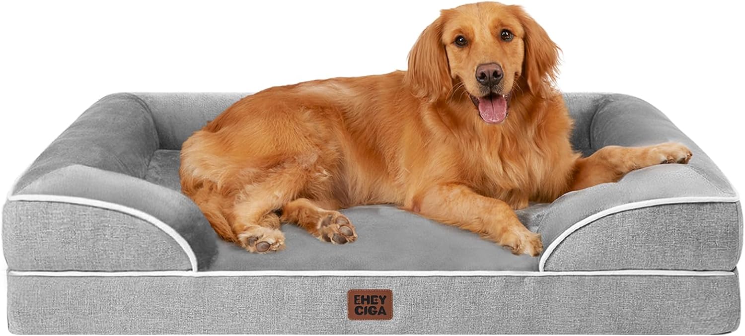 Orthopedic Dog Beds for Extra Large Dogs 44x32Inch, Waterproof Memory Foam XL
