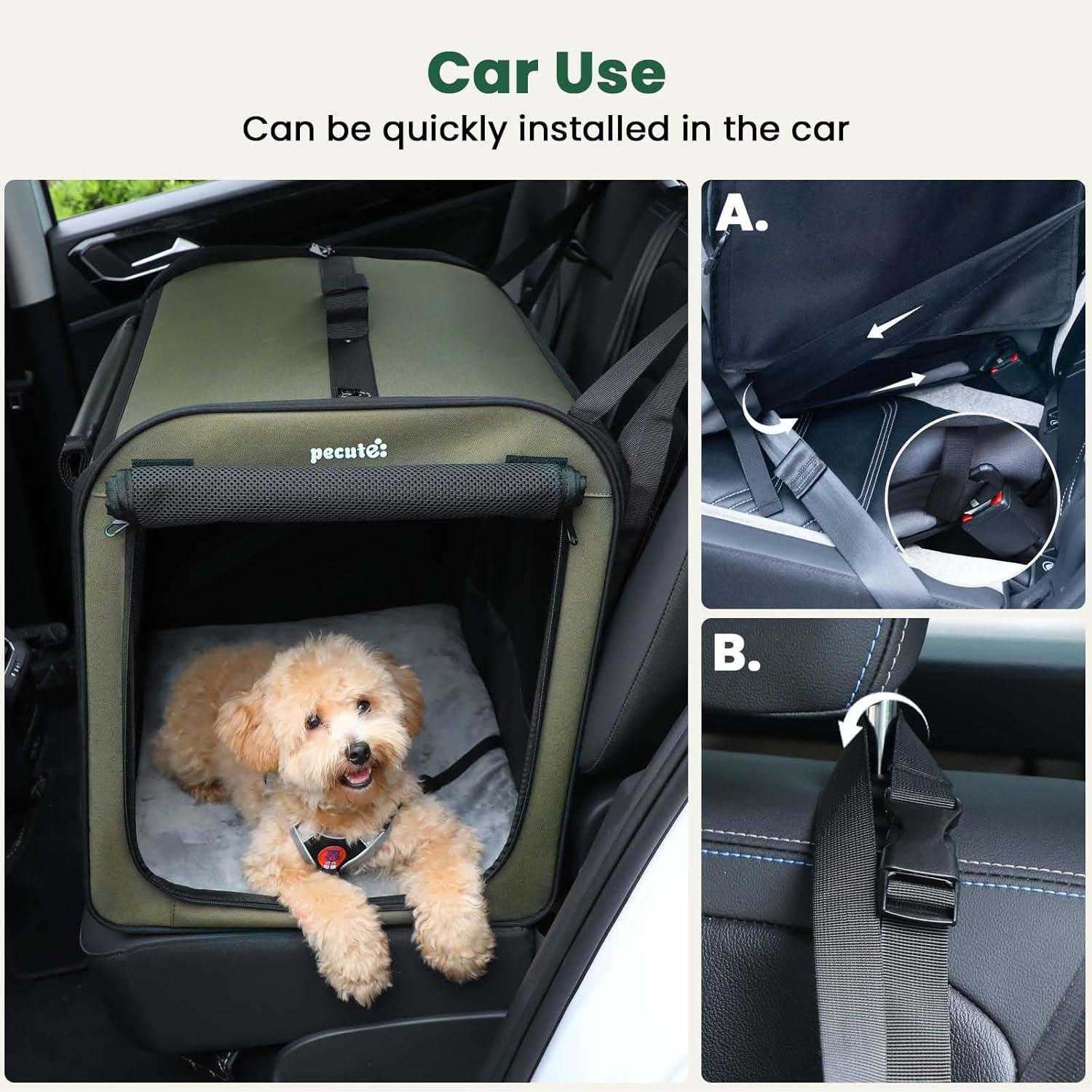 Dog Car Carrier Light Weight, Portable and Breathable, Foldable