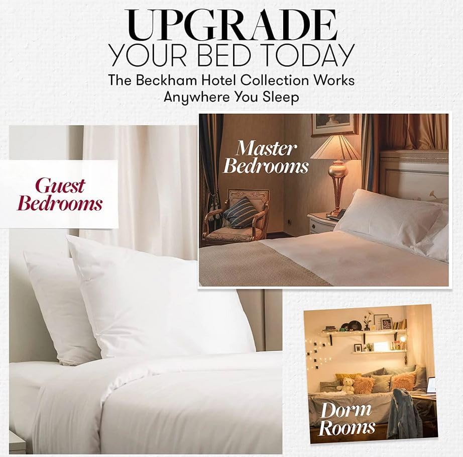 Beckham Hotel Collection Bed Pillows Standard/Queen Size Set of 2 