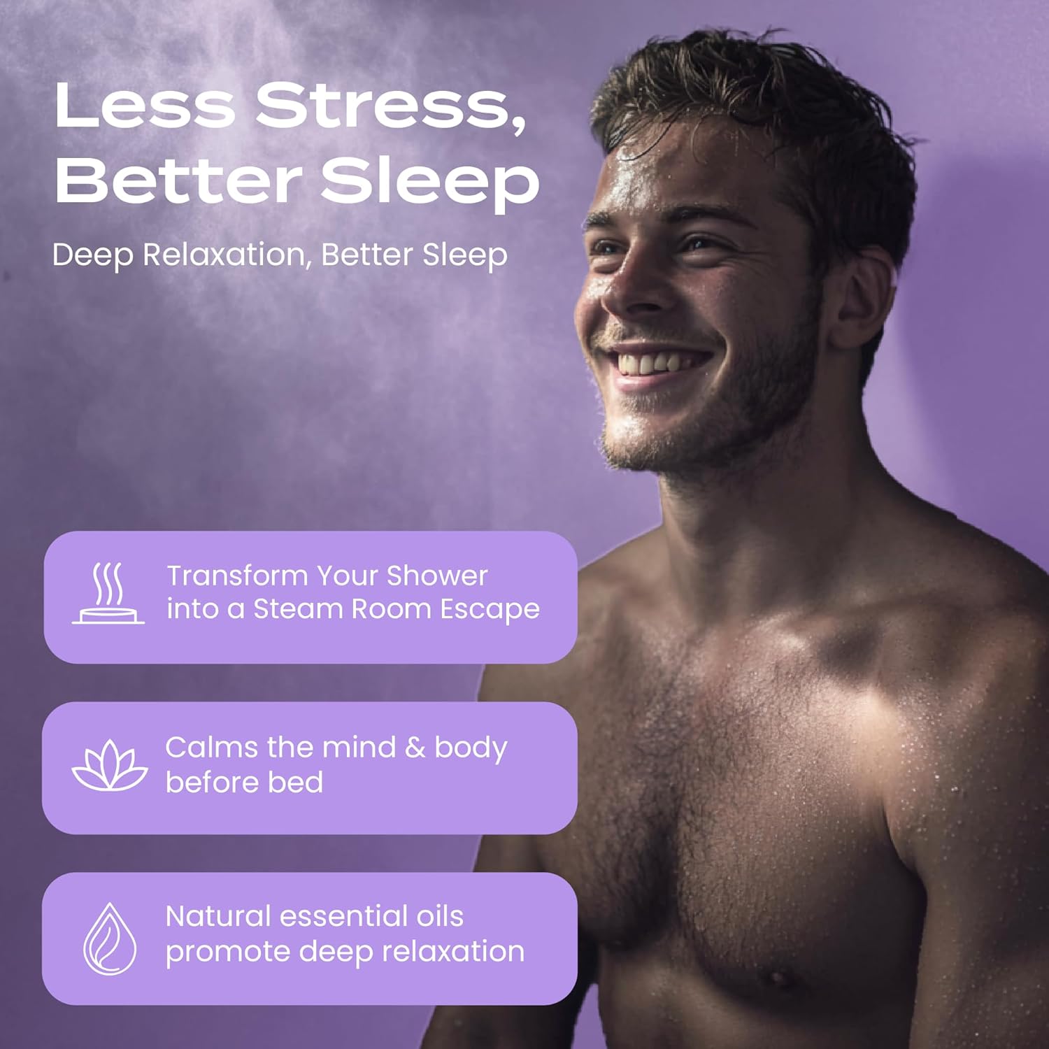 Body Restore Shower Steamers Aromatherapy 15 Pack, Lavender