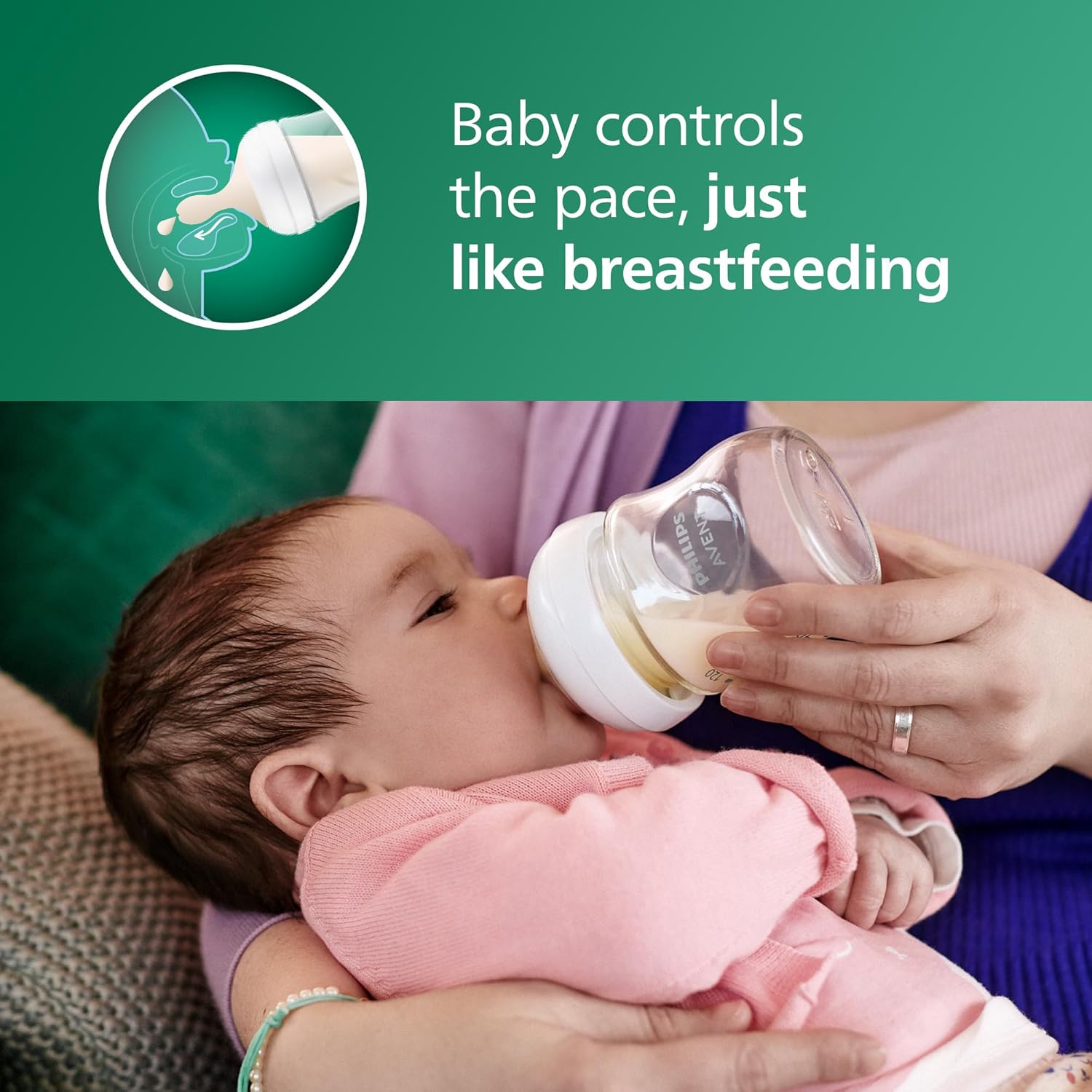 Philips Avent Natural Glass Baby Bottles with Natural Response Nipples