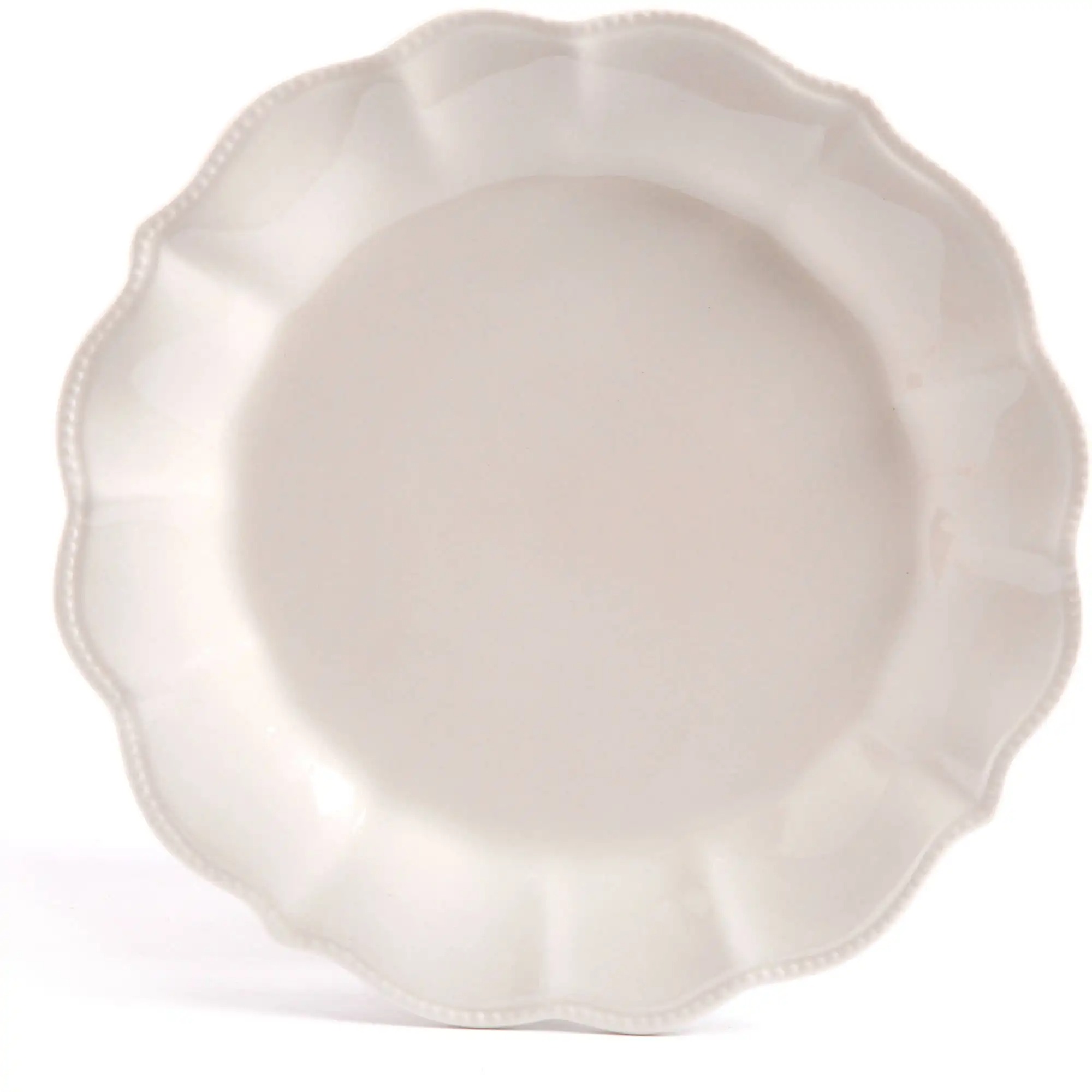 Scalloped Dinnerware Set, White