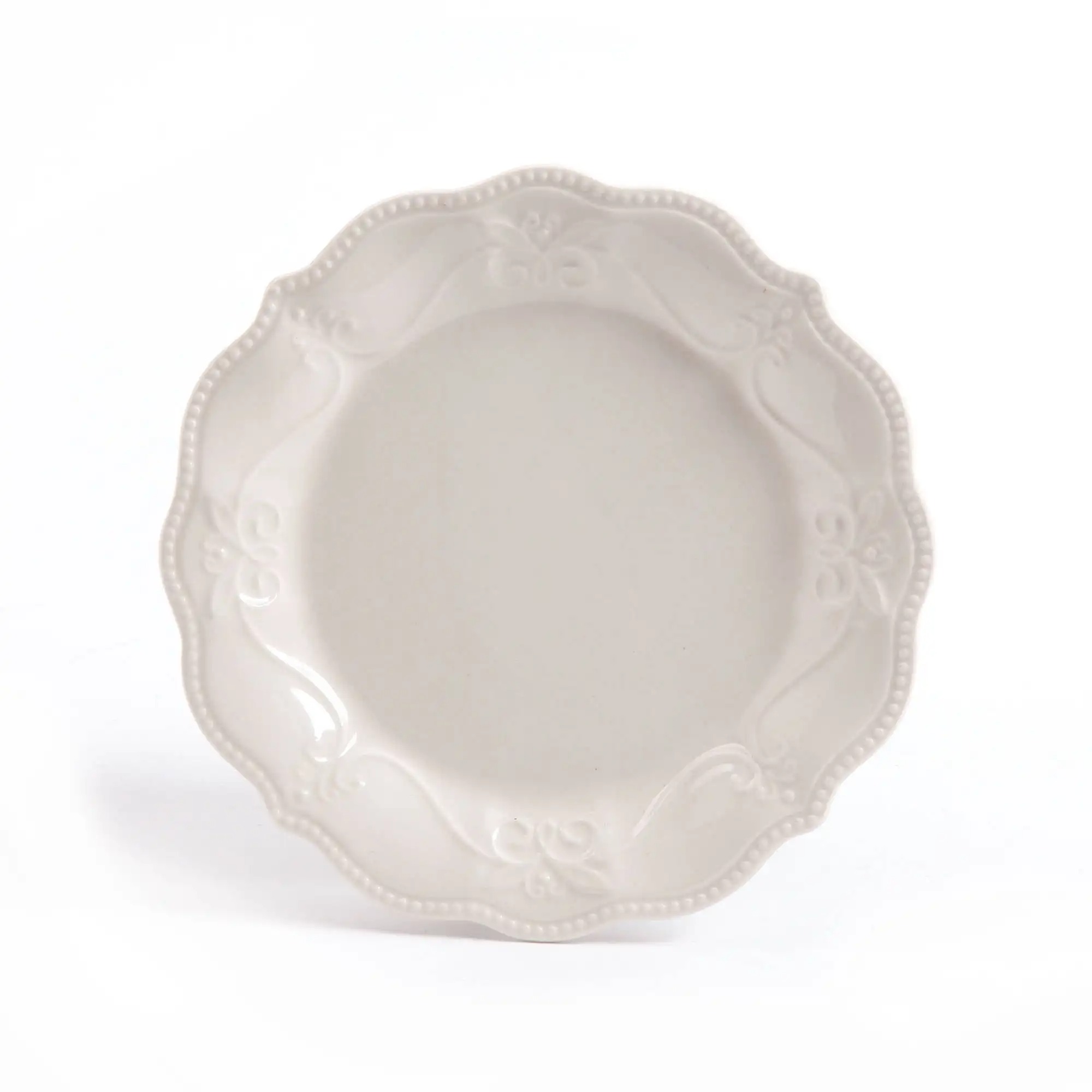 Scalloped Dinnerware Set, White