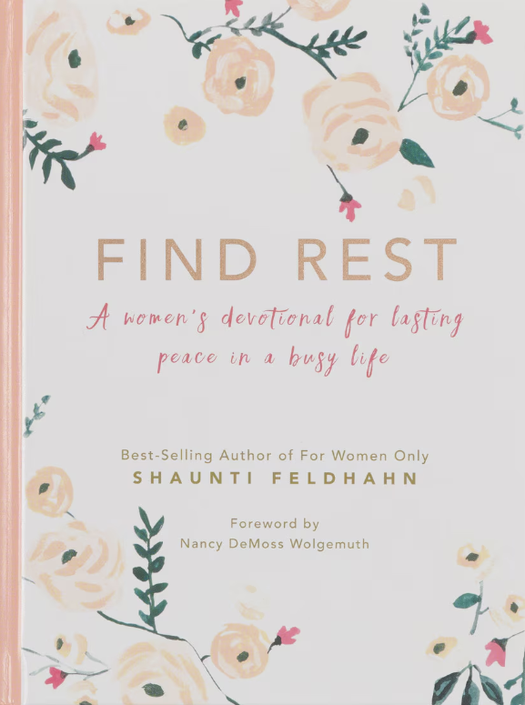 Find Rest Pink Floral Hardcover Devotional
