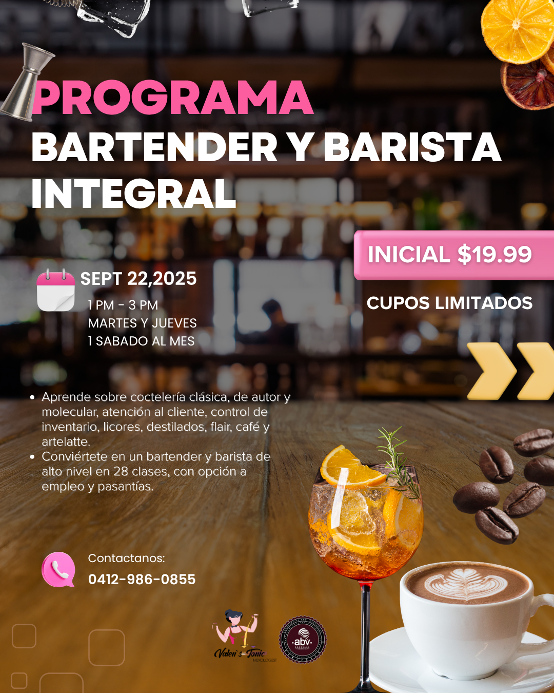 Programa Bartender y Barista Integral
