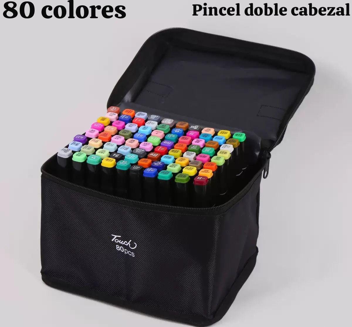 Marcadores doble punta 80pcs