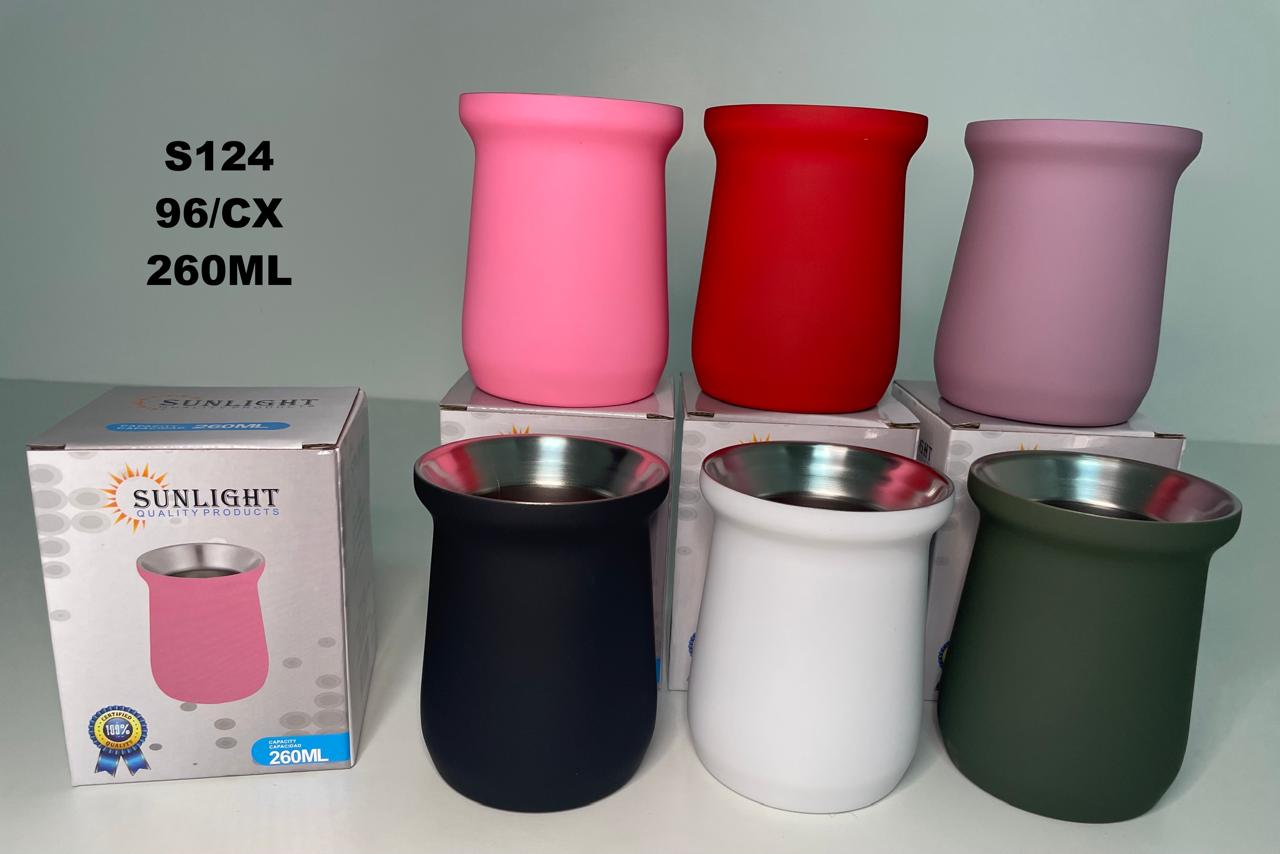 Vaso térmico de acero inoxidable 260ml (s124)