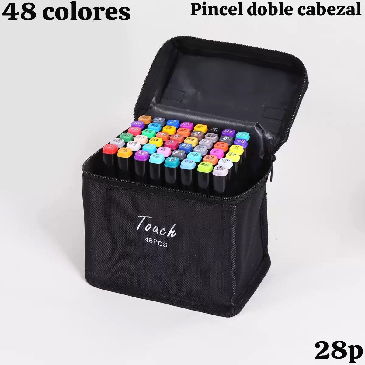Marcadores doble punta 48pcs