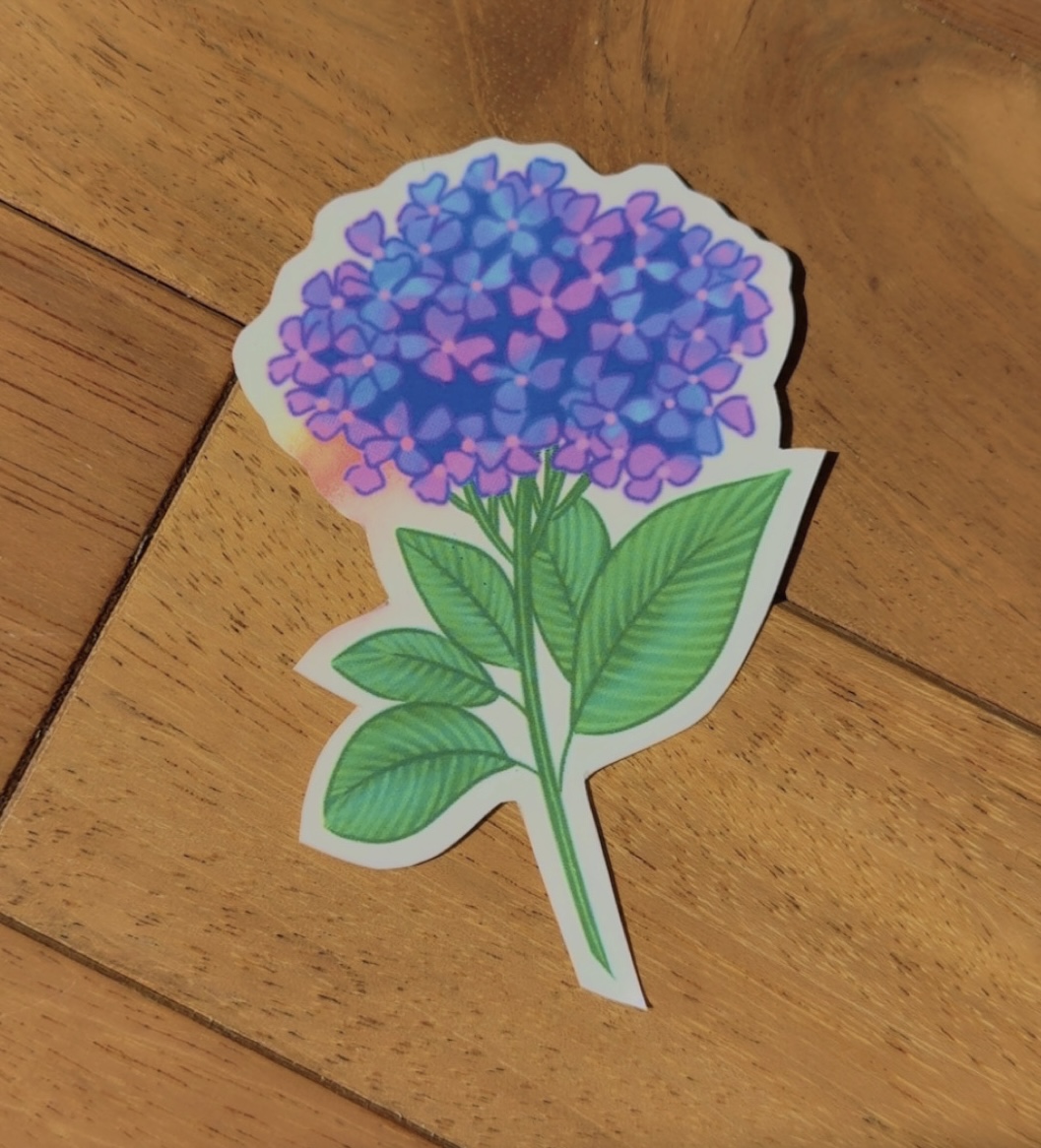 Hydrangea Sticker