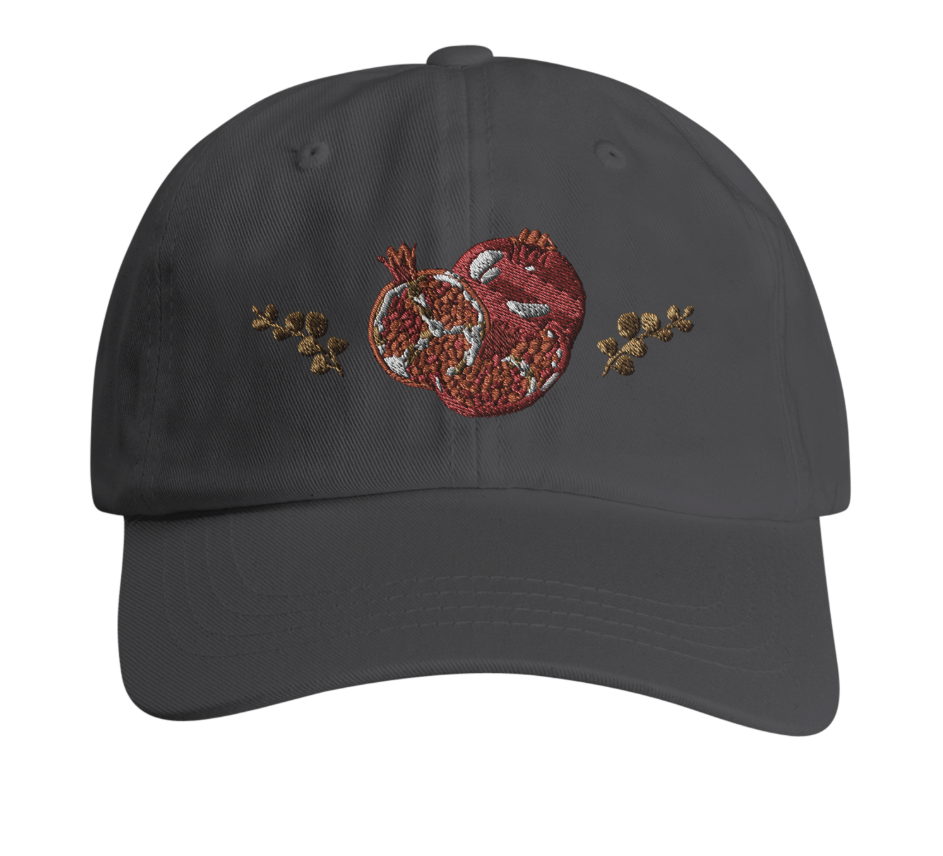 Embroidered Pomegranate Baseball Cap