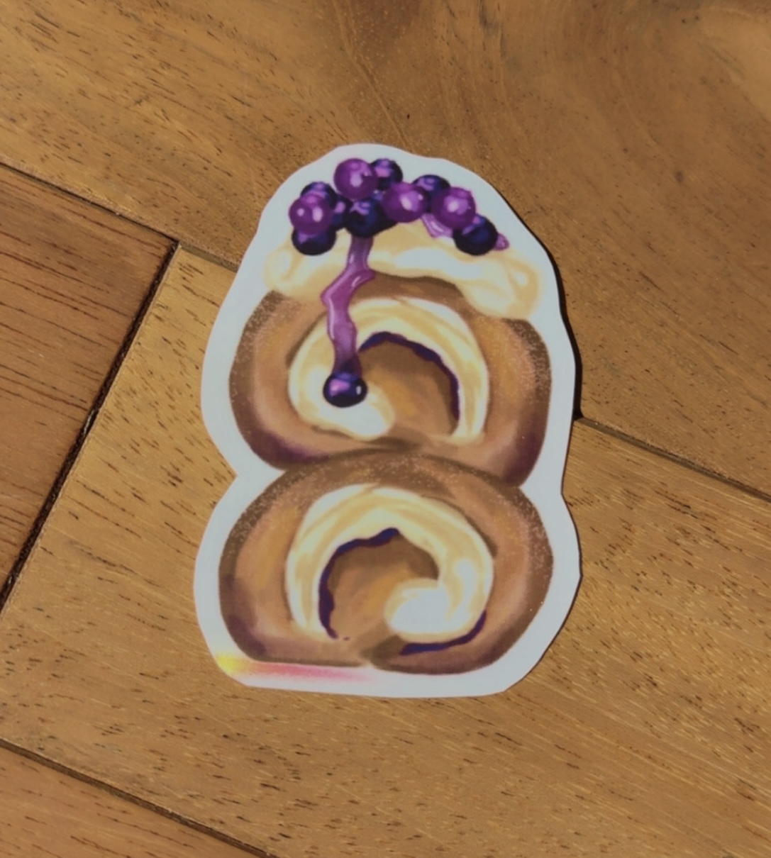 Blueberry Swiss Roll Stickers