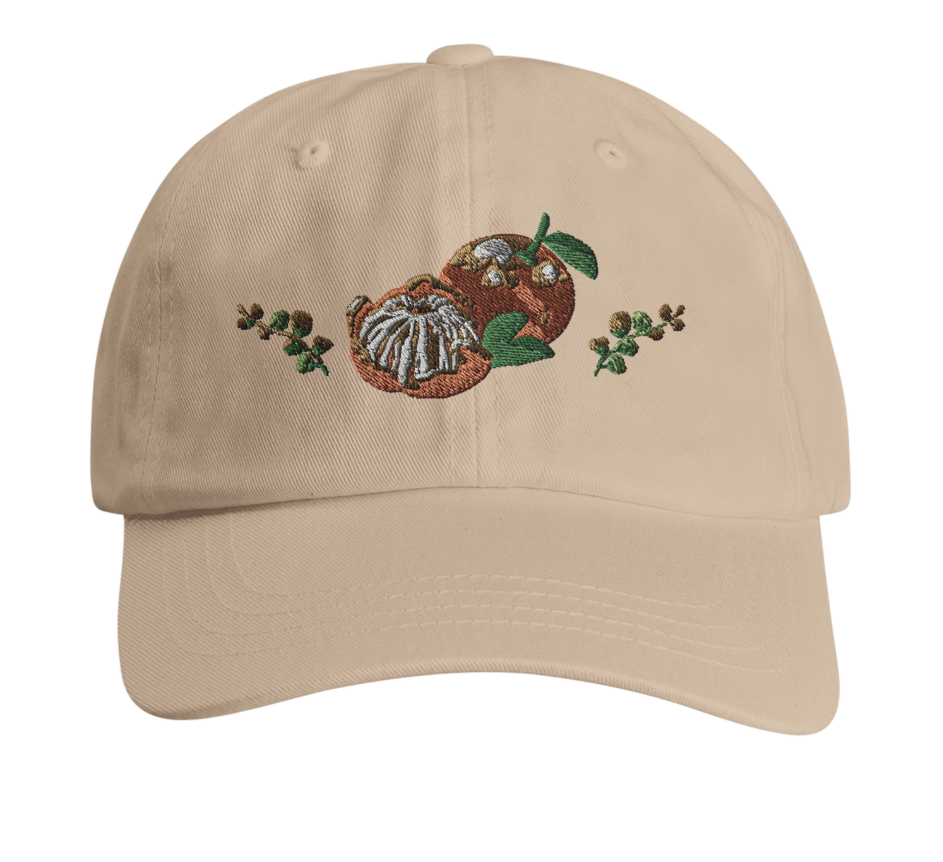 Embroidered Orange Baseball Cap
