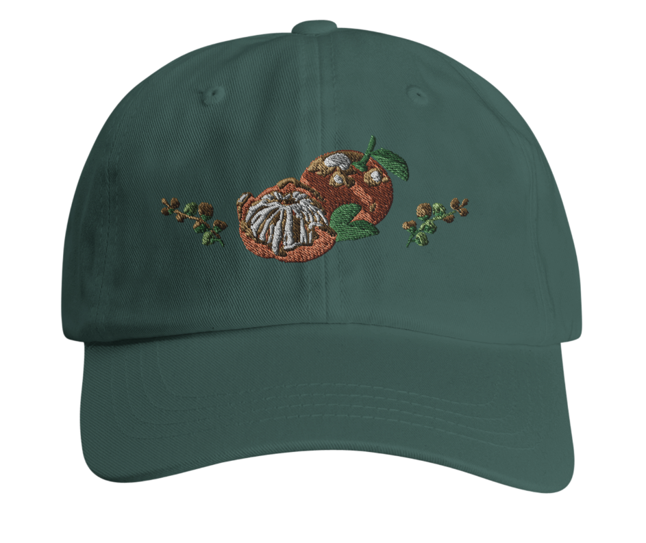 Embroidered Orange Baseball Cap