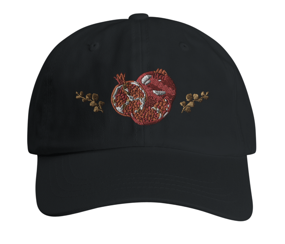 Embroidered Pomegranate Baseball Cap