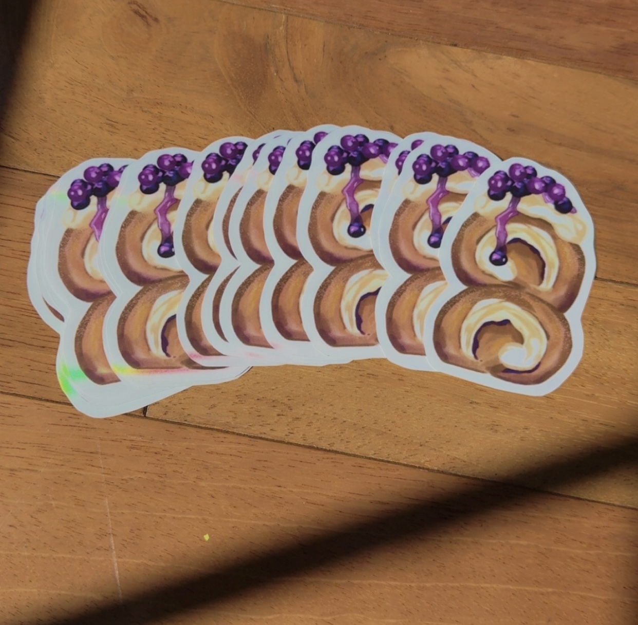 Blueberry Swiss Roll Stickers