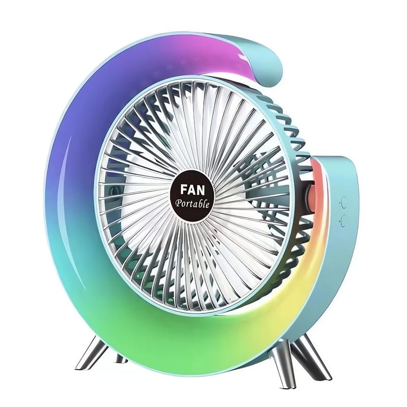 VENTILADOR RGB MULTICOLOR - PORTÁTIL USB